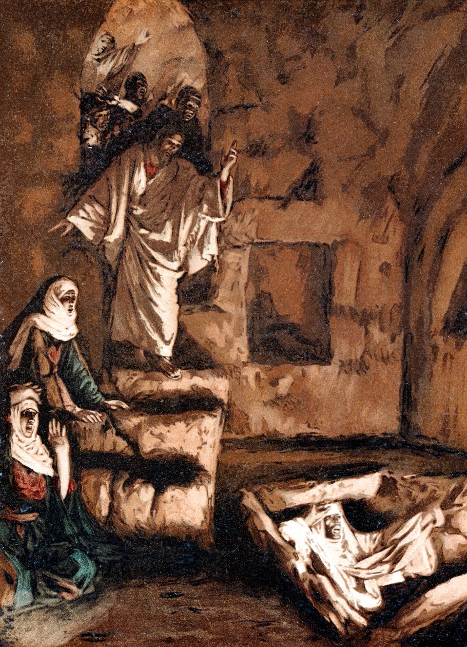 Jesús resucitando a Lázaro de la tumba de James Jacques Joseph Tissot