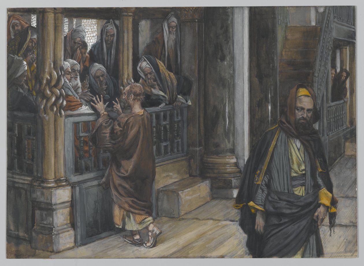 Judas va a buscar a los judíos, ilustración de La vida de Nuestro Señor Jesucristo, 1886-94 de James Jacques Joseph Tissot