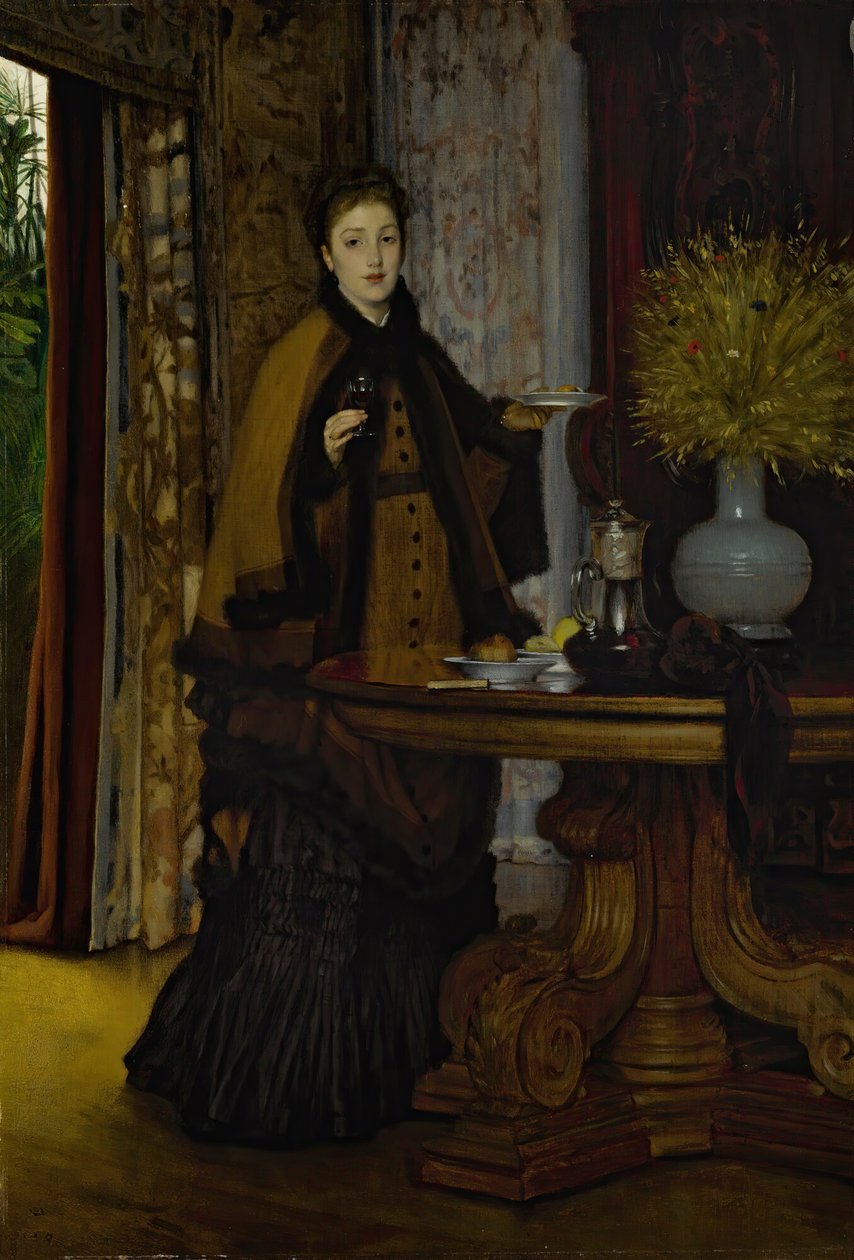 Le Goûter Té de la tarde, 1869 de James Jacques Joseph Tissot