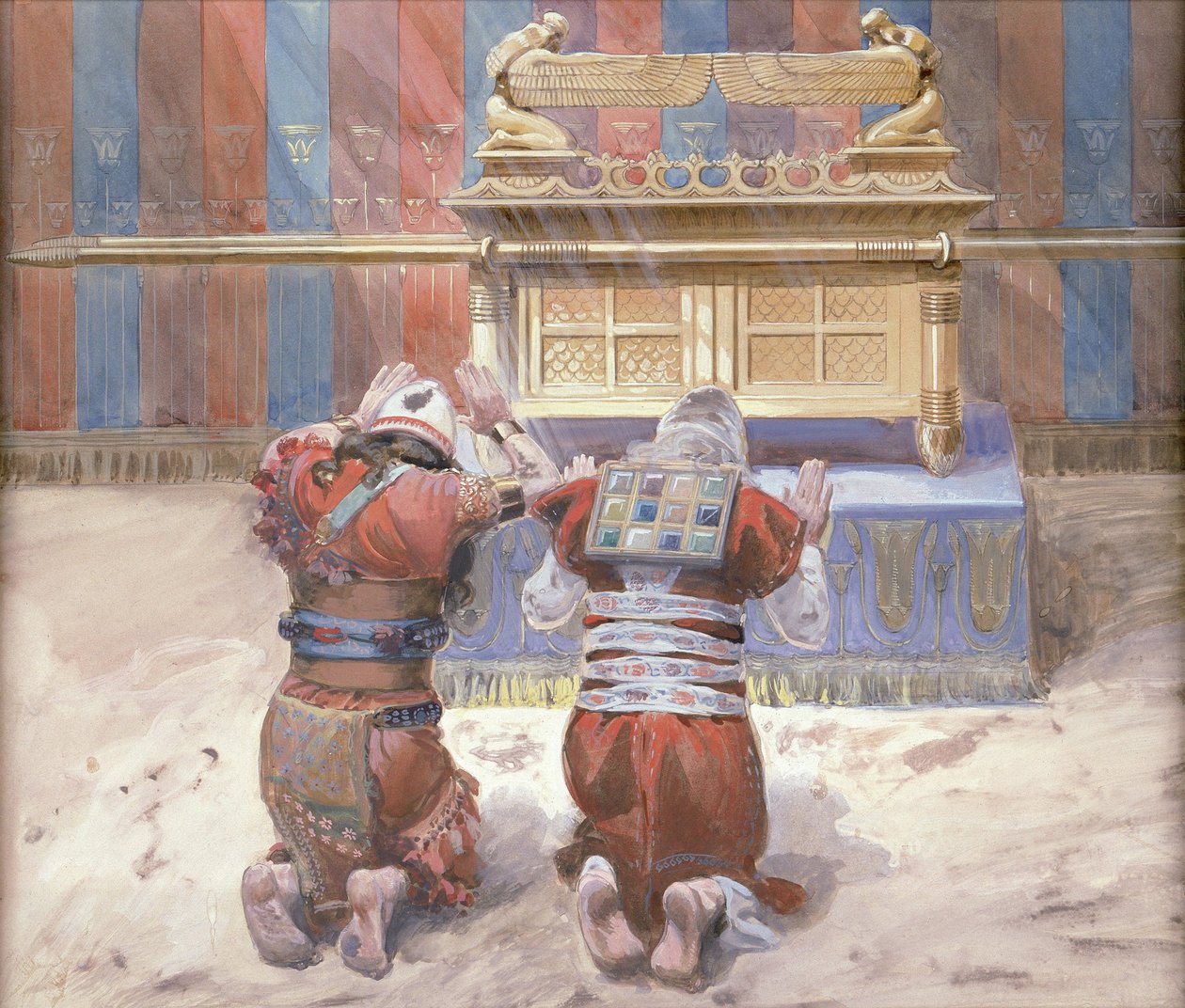 Moisés y Josué ante el Tabernáculo, ca 1896-1902 de James Jacques Joseph Tissot