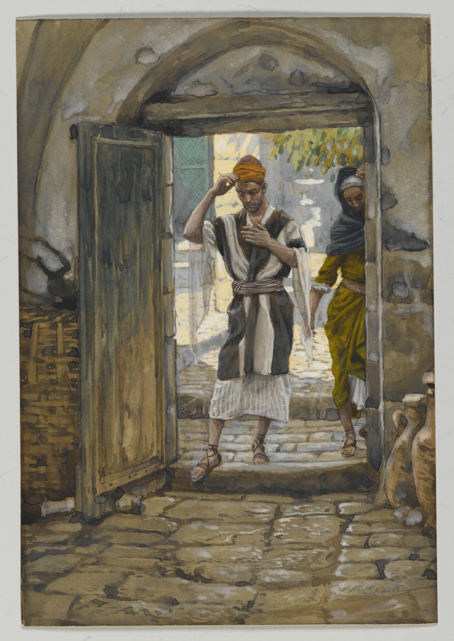 Al entrar en la casa, salúdala, ilustración de La vida de nuestro Señor Jesucristo de James Jacques Joseph Tissot