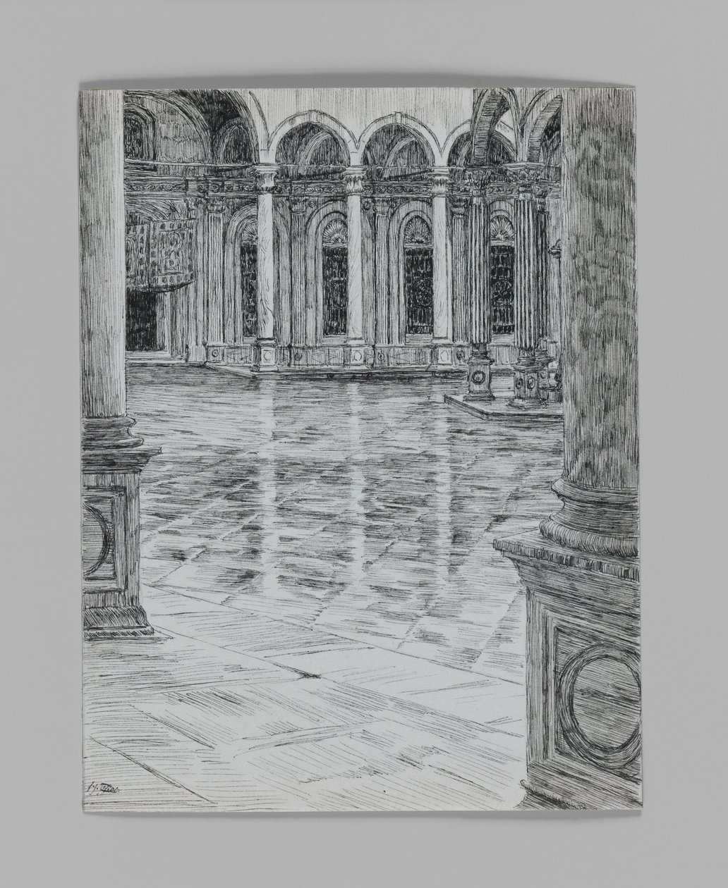 Pórtico de la Mezquita de Mohamet-Ali, ilustración de La vida de Nuestro Señor Jesucristo de James Jacques Joseph Tissot