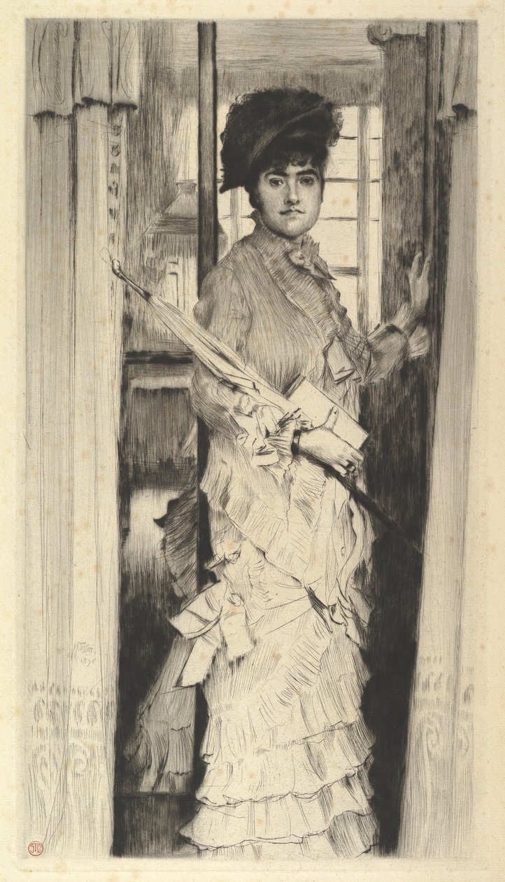 Retrato de la Srta. L..., o Una puerta debe estar abierta o cerrada, 1876 de James Jacques Joseph Tissot
