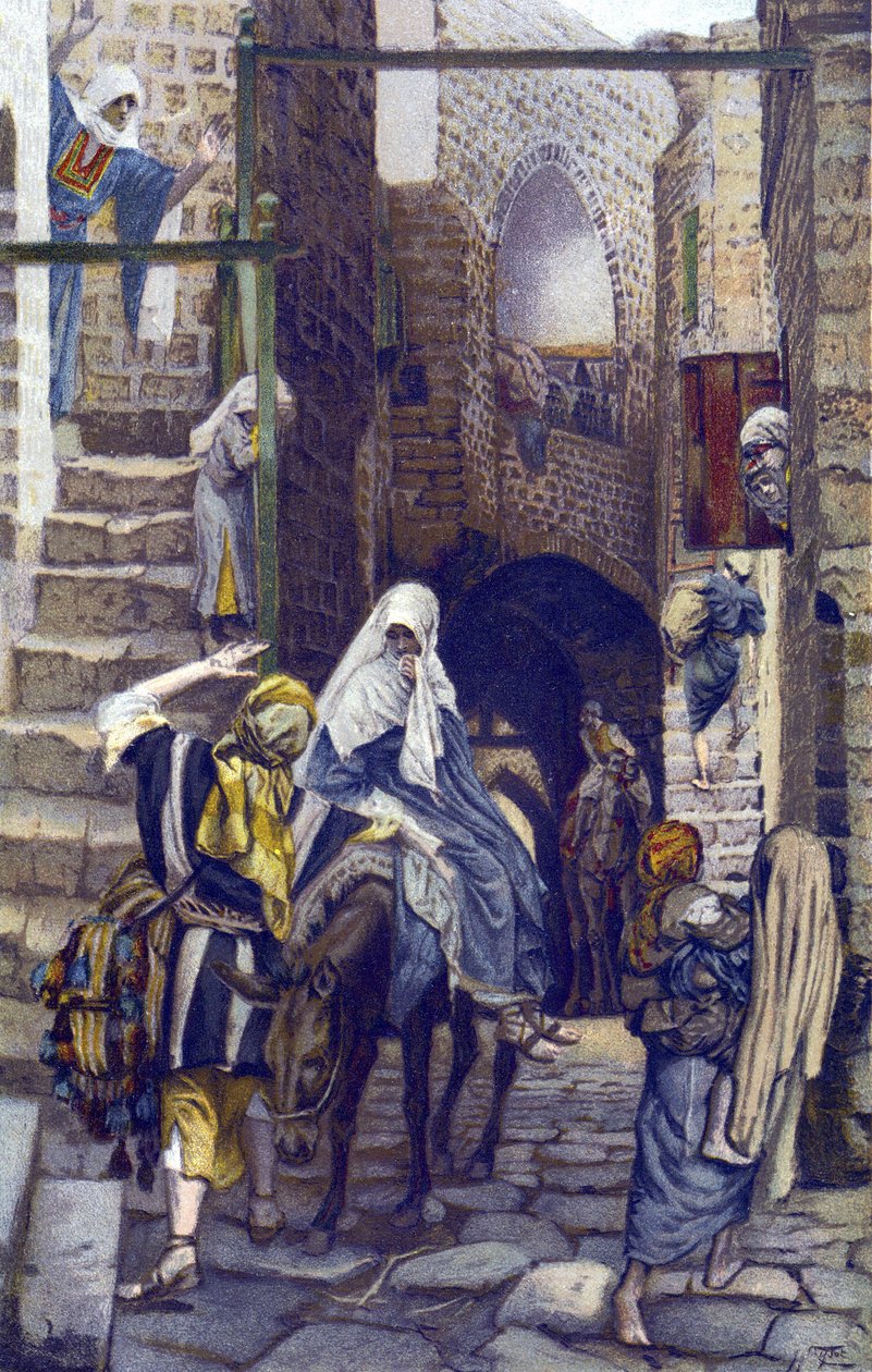 San José busca alojamiento en Belén (La vida de nuestro Señor Jesucristo) de James Jacques Joseph Tissot