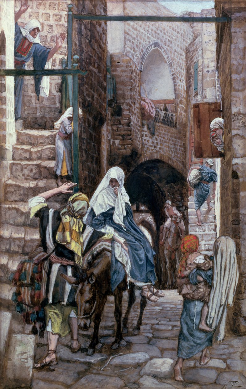 San José Busca Alojamiento en Belén, ilustración para La Vida de Cristo, c.1886-94 de James Jacques Joseph Tissot