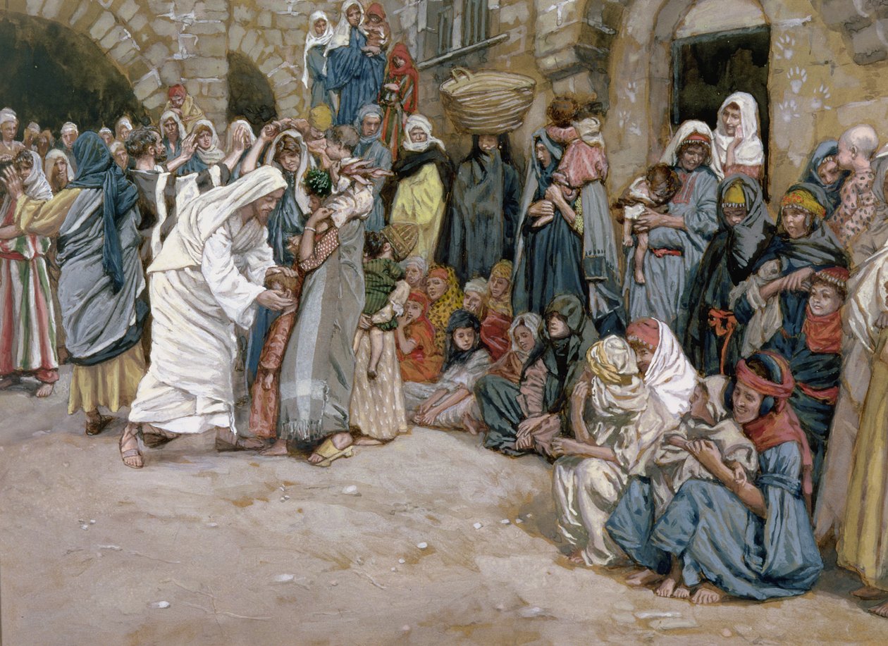 Dejad que los niños vengan a mí, ilustración para La Vida de Cristo, c.1886-96 de James Jacques Joseph Tissot
