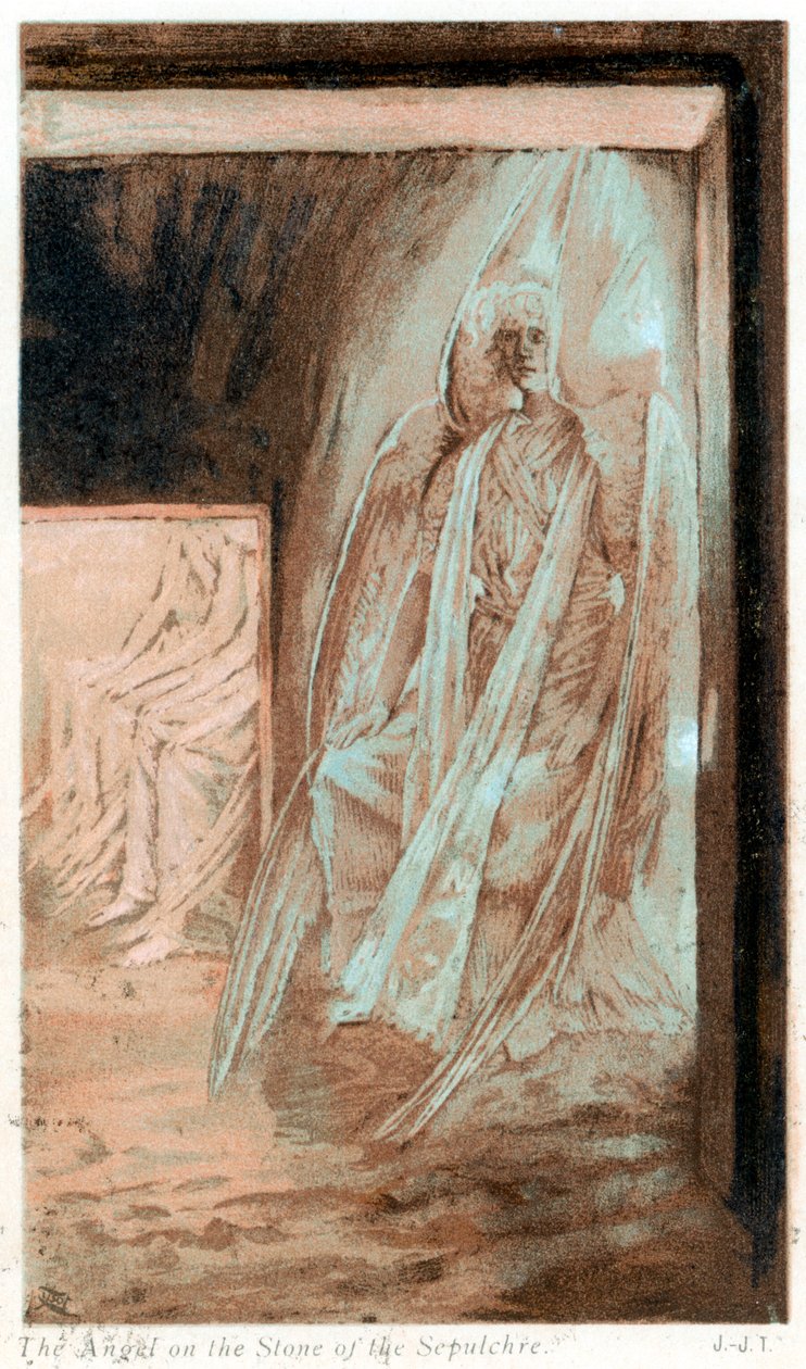 El ángel del Señor sobre la piedra del sepulcro, 1897 de James Jacques Joseph Tissot