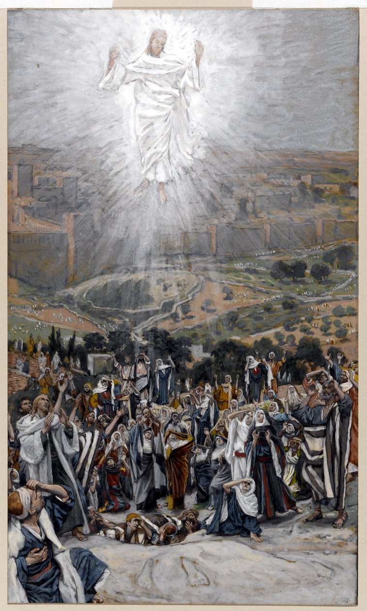 La ascensión desde el Monte de los Olivos, ilustración para La vida de Cristo, c.1884-96 de James Jacques Joseph Tissot