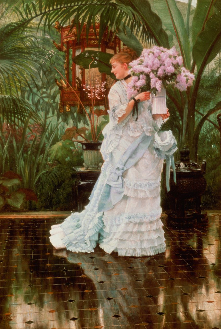 El Ramo de Lilas, c.1875 de James Jacques Joseph Tissot