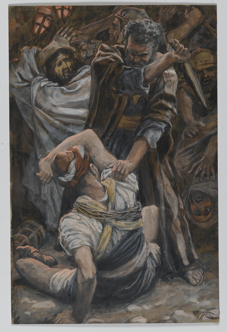 La oreja de Malco, ilustración de "La vida de Nuestro Señor Jesucristo". de James Jacques Joseph Tissot