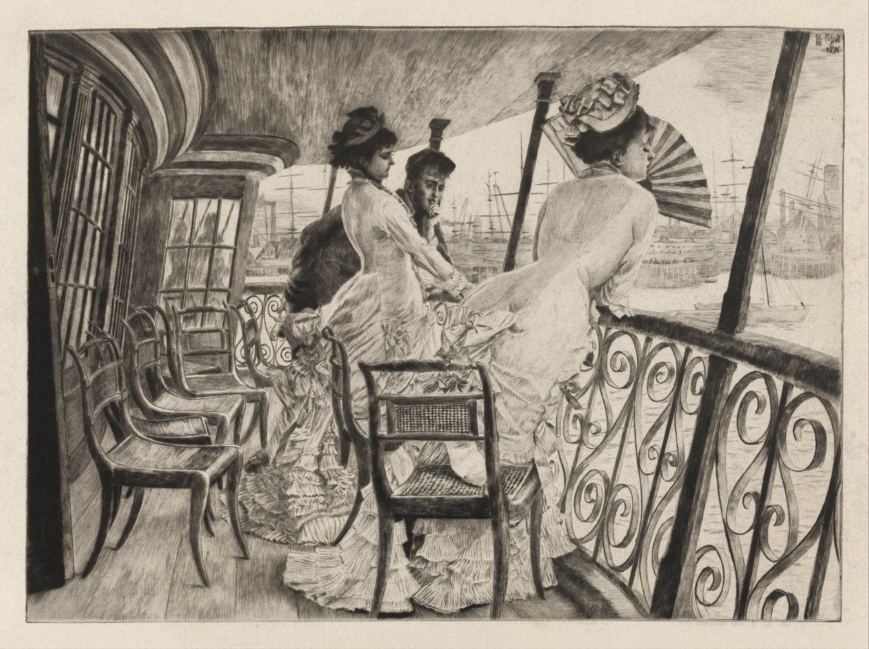 La Galería del H.M.S. Calcutta en Portsmouth de James Jacques Joseph Tissot