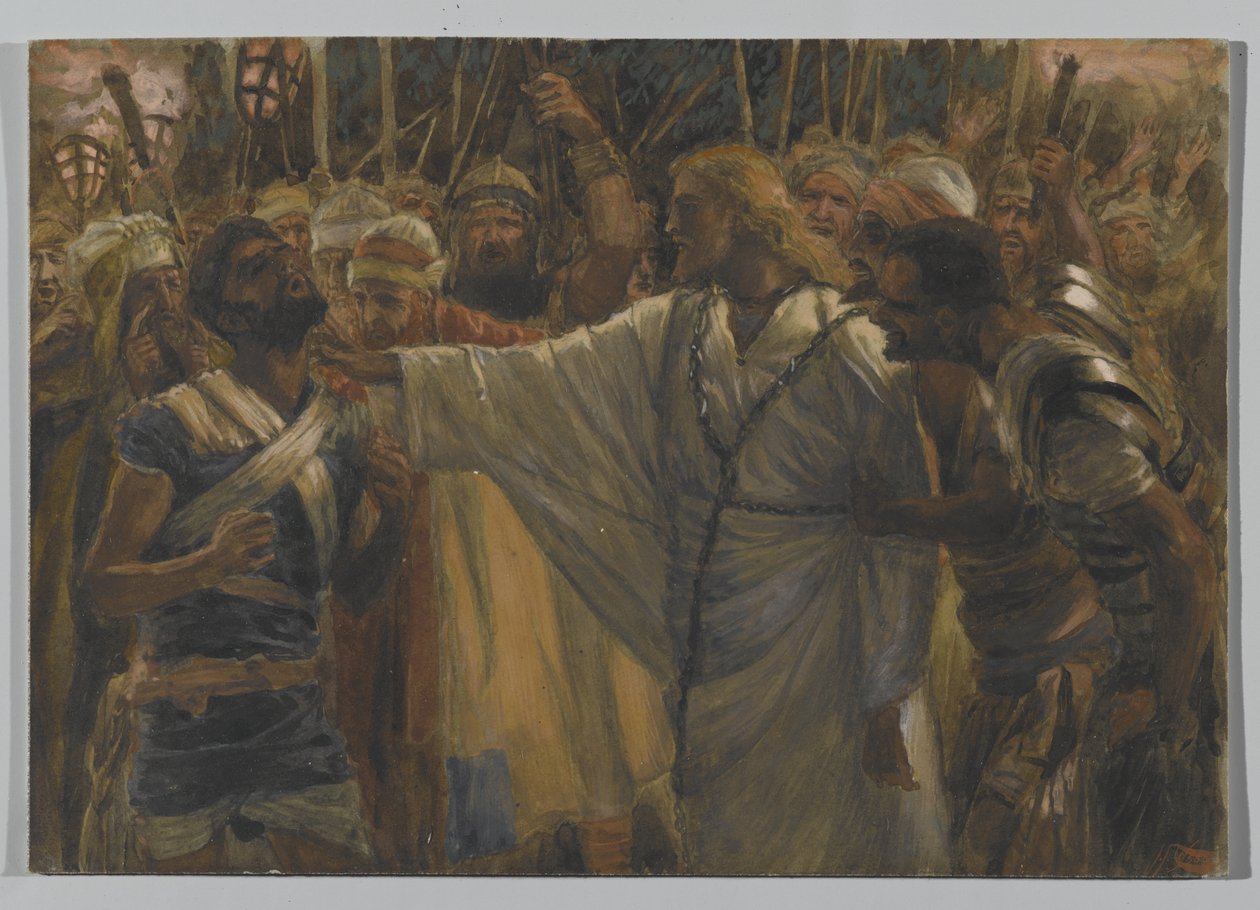 La curación de Malco, ilustración de La vida de Nuestro Señor Jesucristo, 1886-94 de James Jacques Joseph Tissot