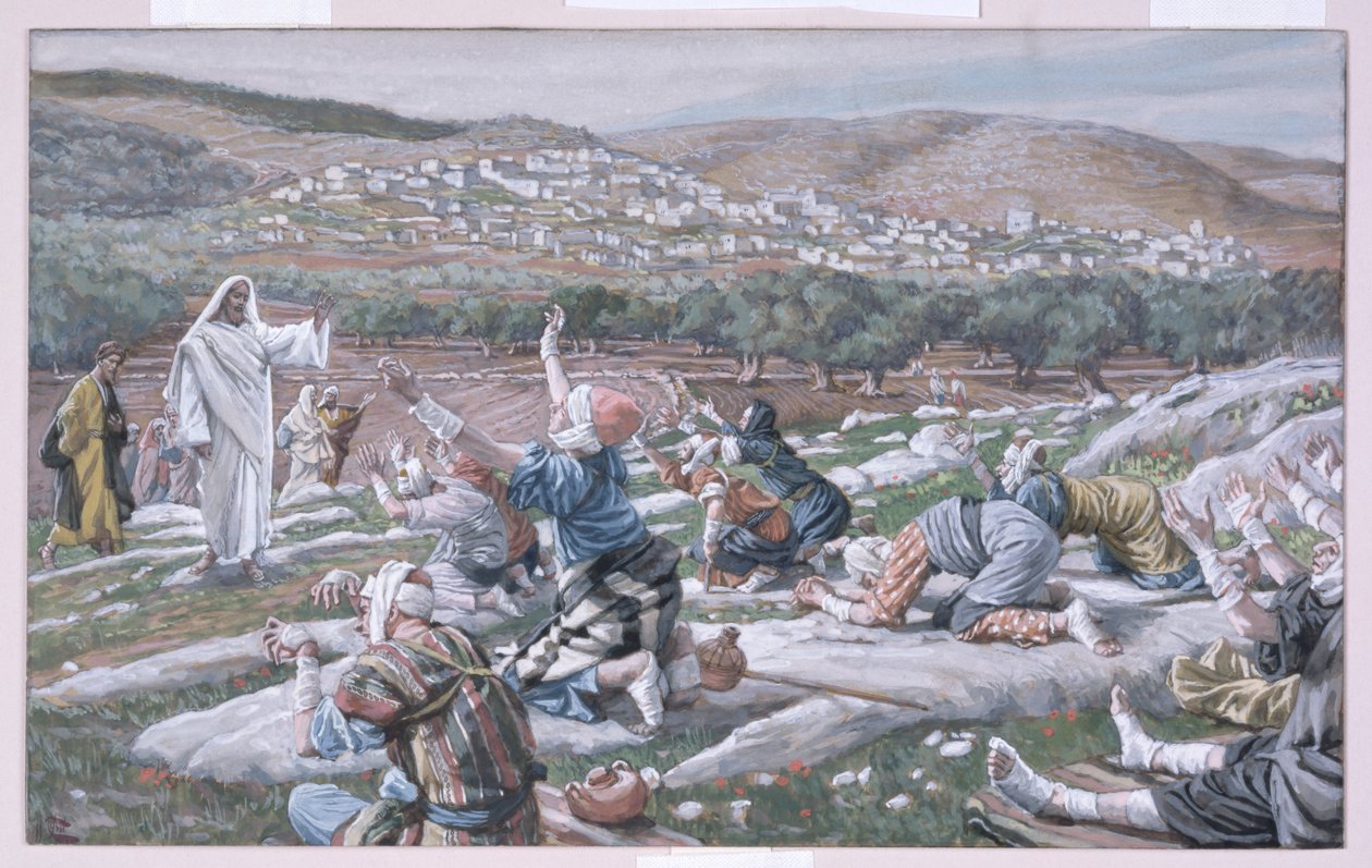 La Curación de los Leprosos, ilustración de La Vida de Cristo, c.1886-94 de James Jacques Joseph Tissot