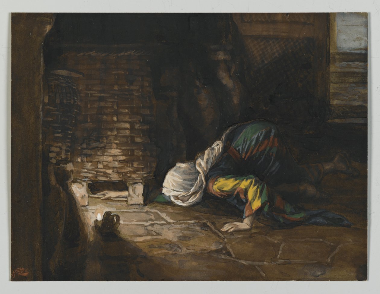 La dracma perdida, ilustración de La vida de nuestro Señor Jesucristo de James Jacques Joseph Tissot