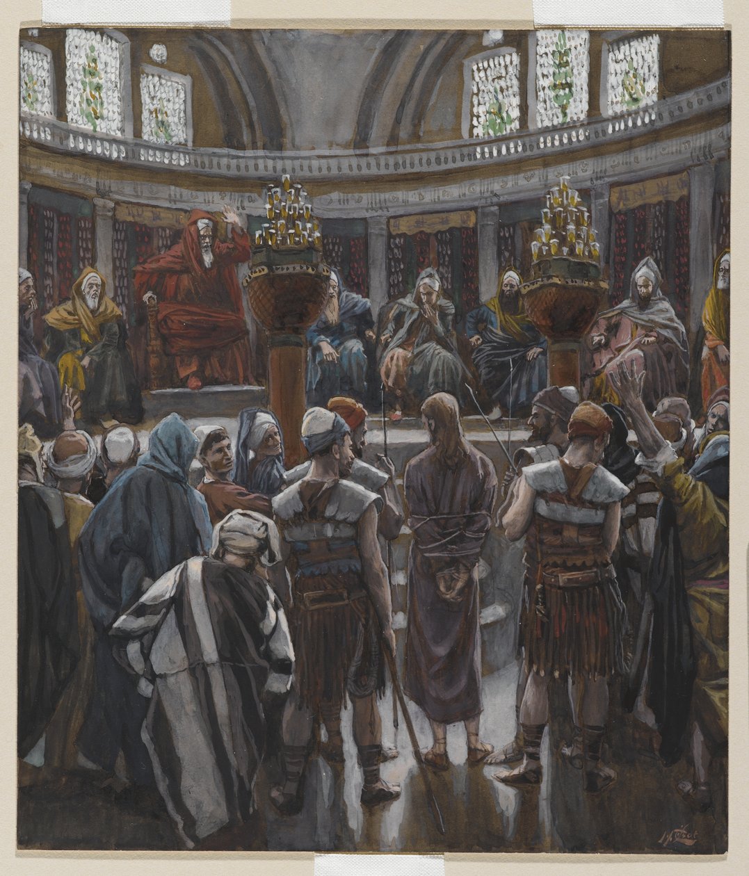 El juicio de la mañana, ilustración de La vida de Nuestro Señor Jesucristo, 1886-94 de James Jacques Joseph Tissot