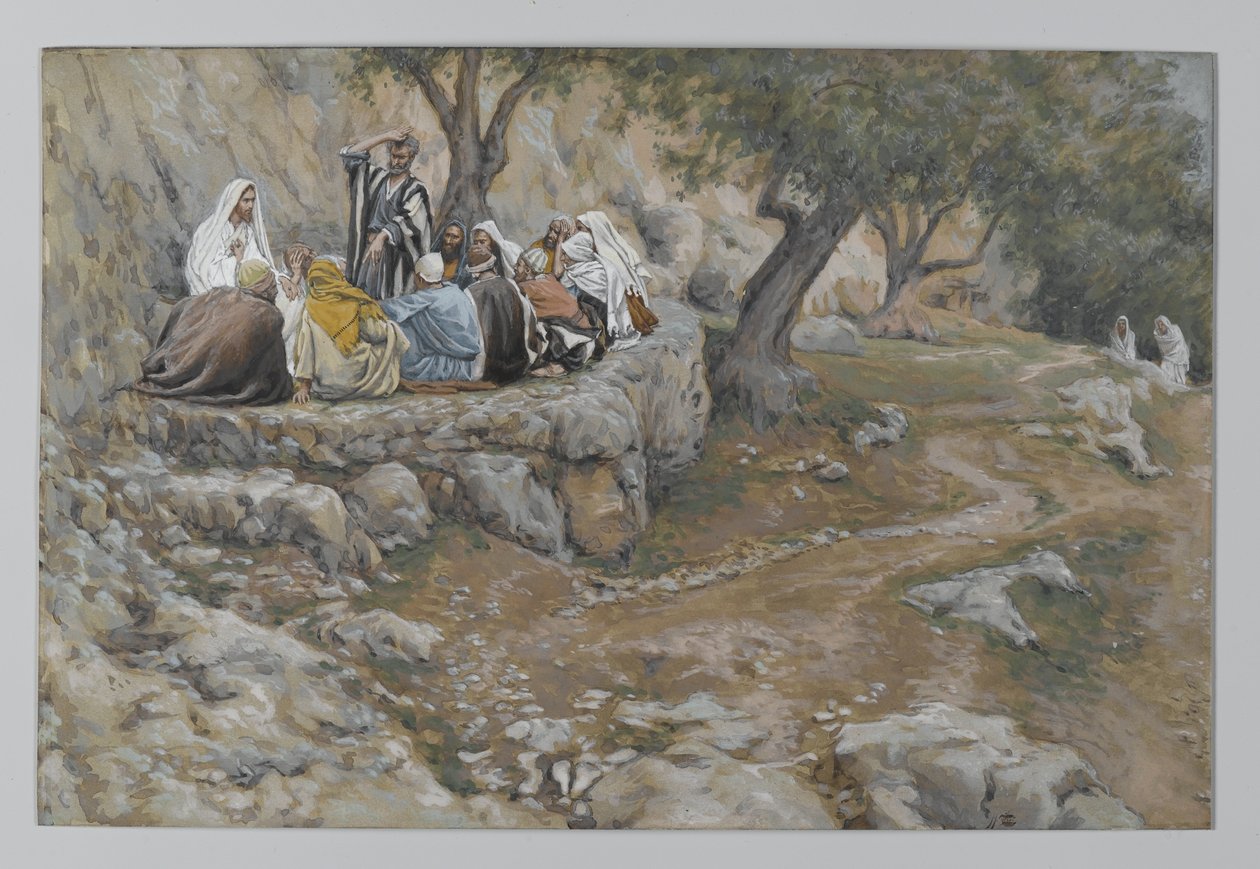 El primado de San Pedro, ilustración de La vida de nuestro Señor Jesucristo, 1886-96 de James Jacques Joseph Tissot