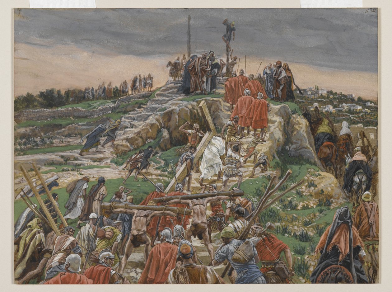 La procesión acercándose al Calvario, ilustración de La vida de Nuestro Señor Jesucristo, 1886-94 de James Jacques Joseph Tissot