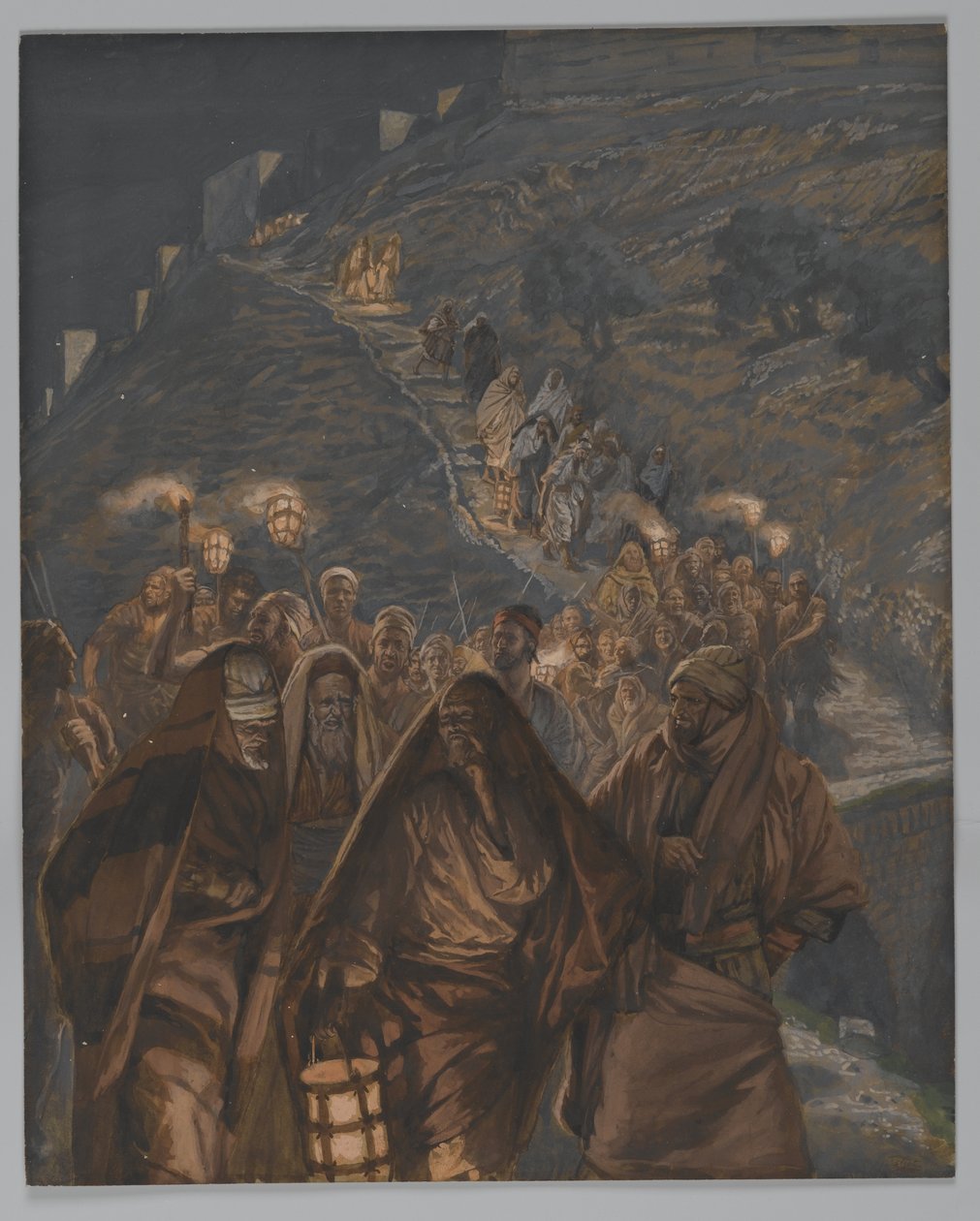 La procesión de Judas, ilustración de La vida de Nuestro Señor Jesucristo, 1886-94 de James Jacques Joseph Tissot