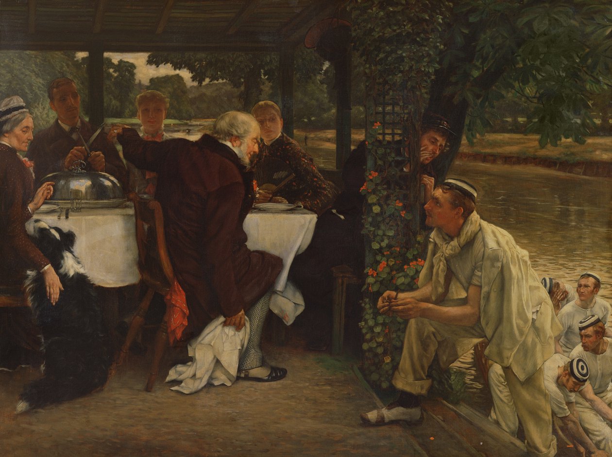 El hijo pródigo en la vida moderna: El becerro gordo, 1880 de James Jacques Joseph Tissot