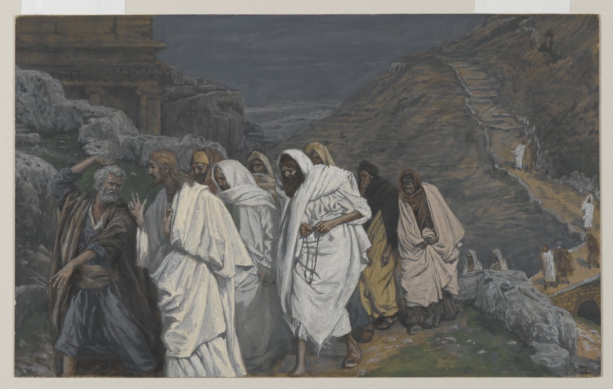 Las protestas de San Pedro, ilustración de La vida de Nuestro Señor Jesucristo, 1886-94 de James Jacques Joseph Tissot