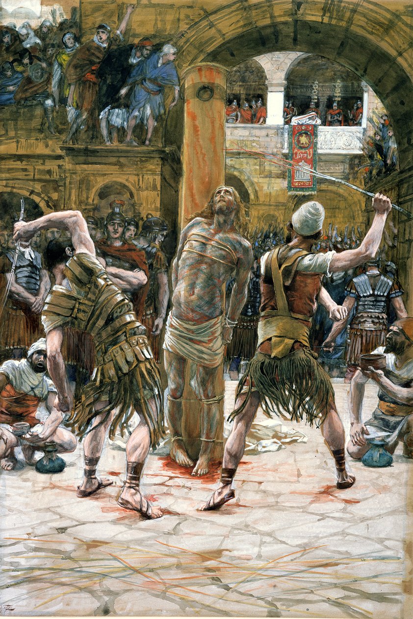 La Flagelación, ilustración de La Vida de Cristo, c.1884-96 de James Jacques Joseph Tissot
