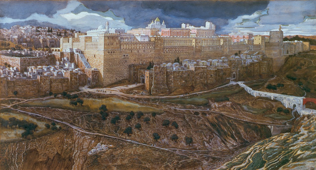 El Templo de Herodes en el tiempo de nuestro Señor, c.1886-96 de James Jacques Joseph Tissot