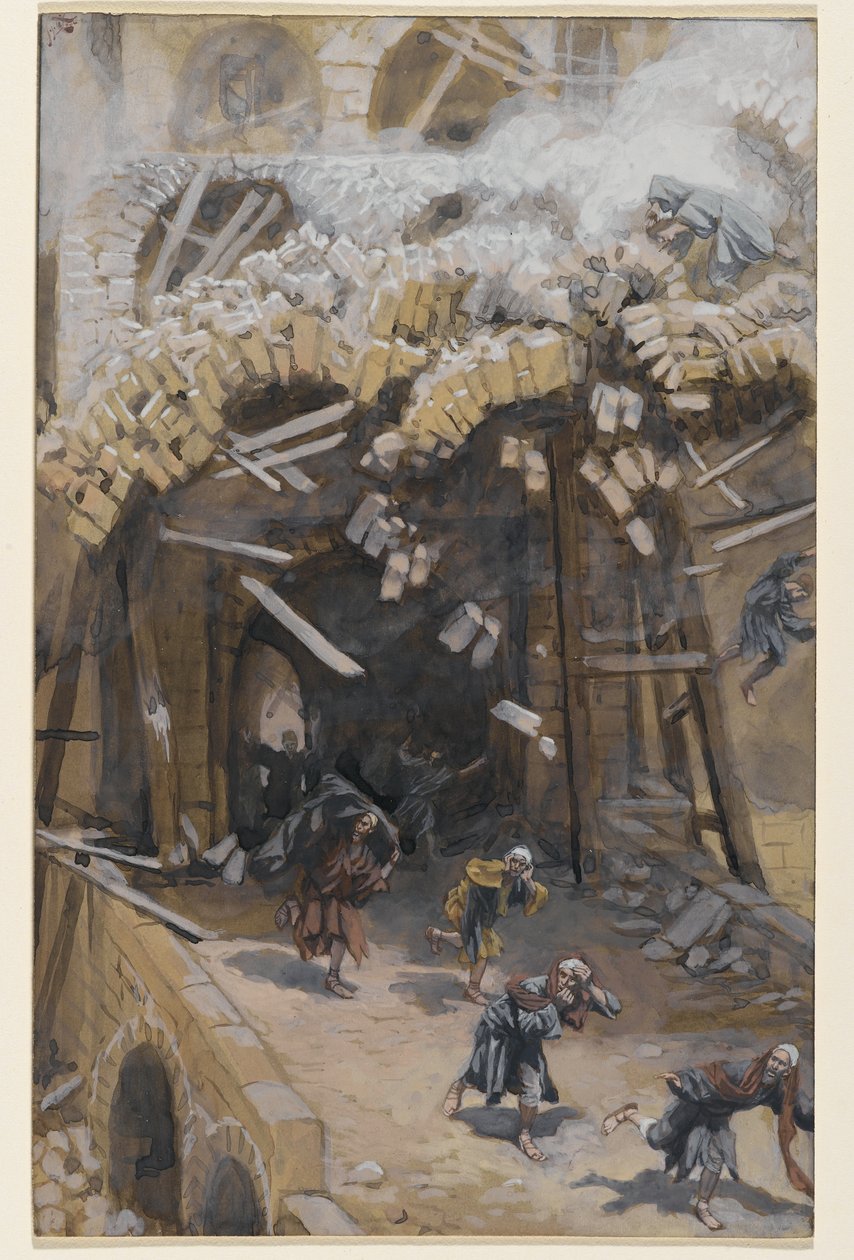La torre de Siloé, ilustración de La vida de nuestro Señor Jesucristo, 1886-96 de James Jacques Joseph Tissot