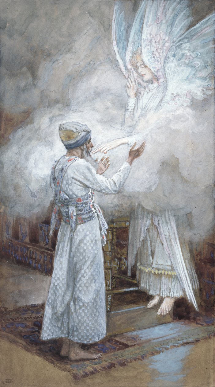 La Visión de Zacarías, ilustración para La Vida de Cristo, c.1886-94 de James Jacques Joseph Tissot