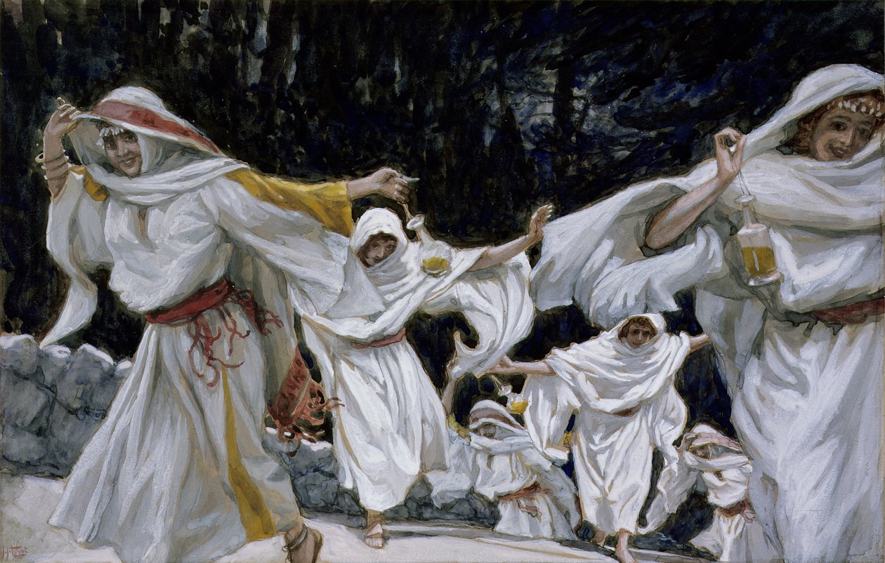 Las Vírgenes Prudentes, ilustración de La Vida de Cristo, c.1886-94 de James Jacques Joseph Tissot