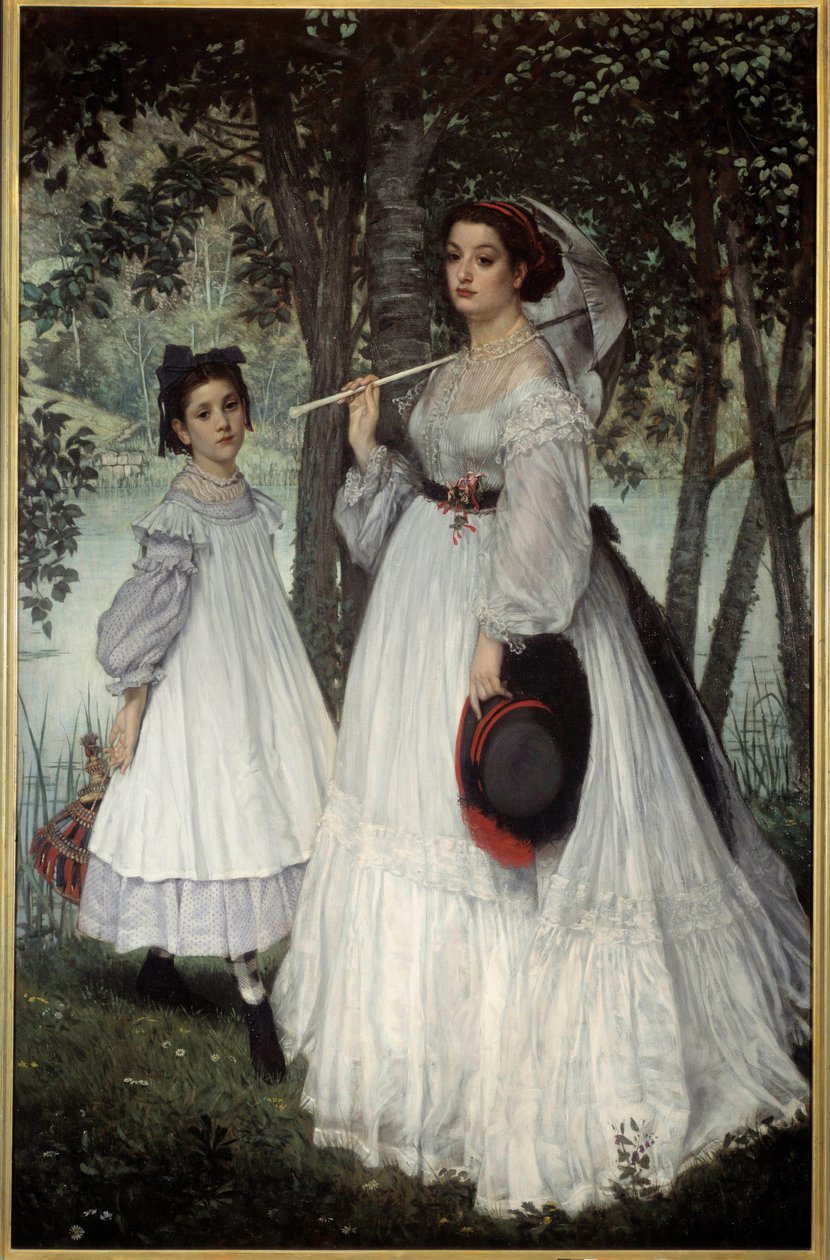 Las dos hermanas o retratos en un parque de James Jacques Joseph Tissot
