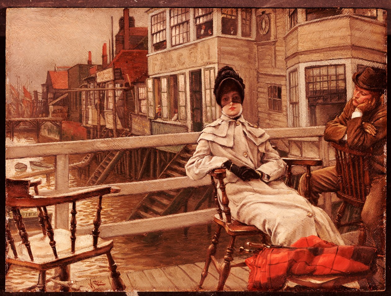 Esperando el barco en Greenwich de James Jacques Joseph Tissot