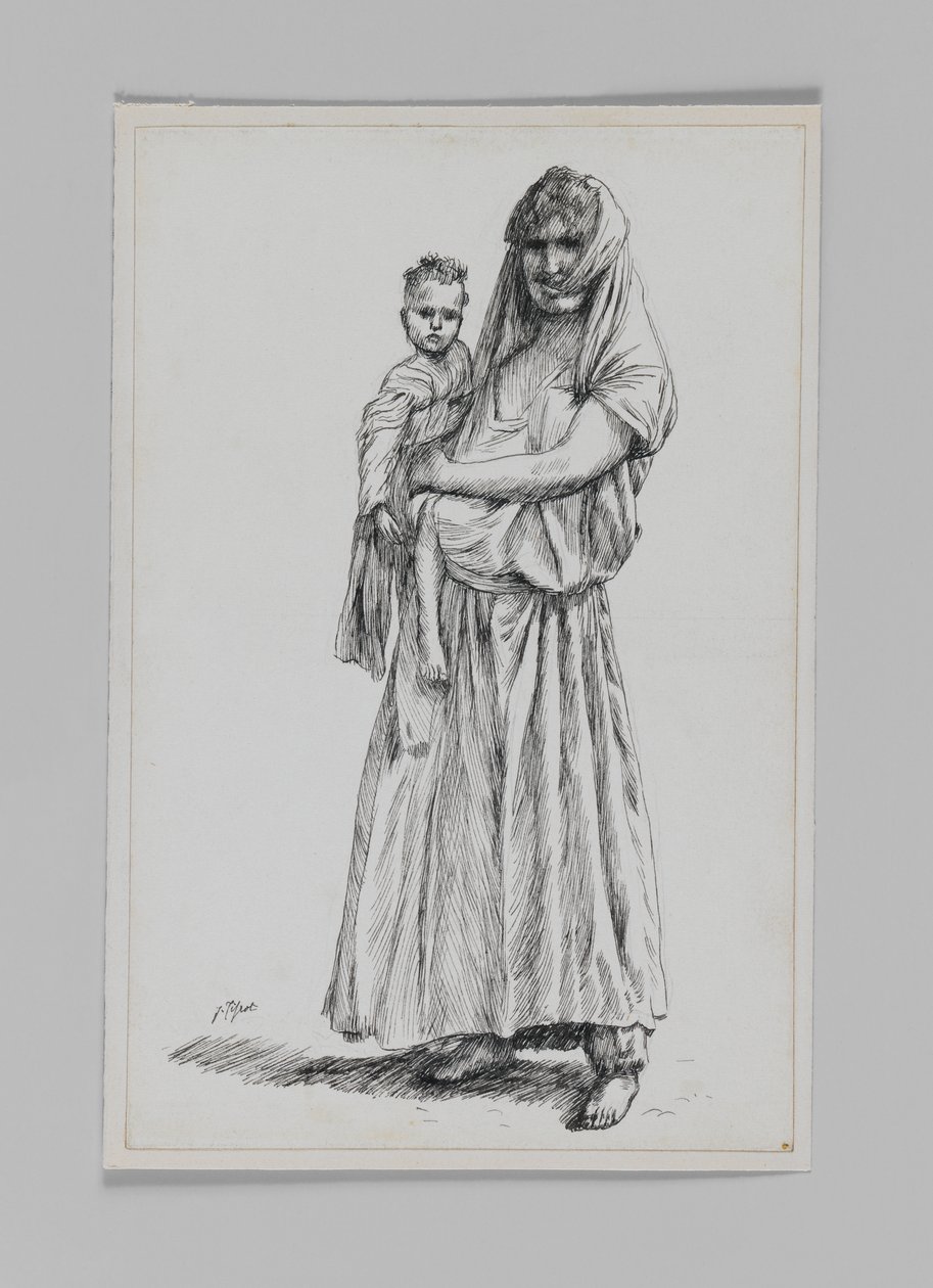Mujer de Geba, Samaria, ilustración de La Vida de Nuestro Señor Jesucristo de James Jacques Joseph Tissot
