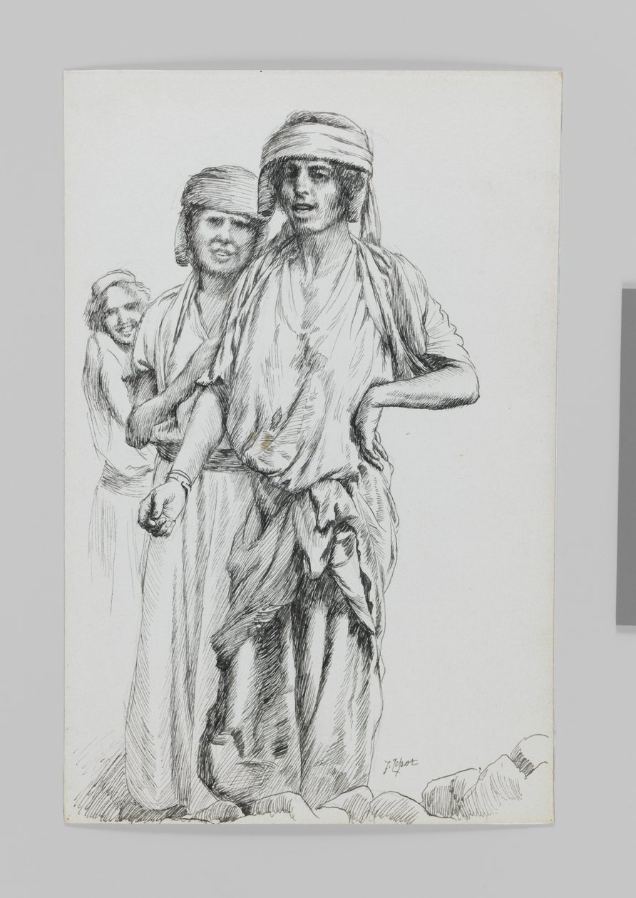 Mujeres de Geba, Samaria, ilustración de La Vida de Nuestro Señor Jesucristo de James Jacques Joseph Tissot