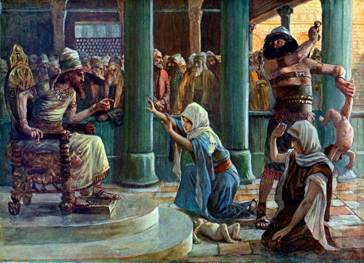 La sabiduría de Salomón por J James Tissot - Biblia de James Jacques Joseph after Tissot