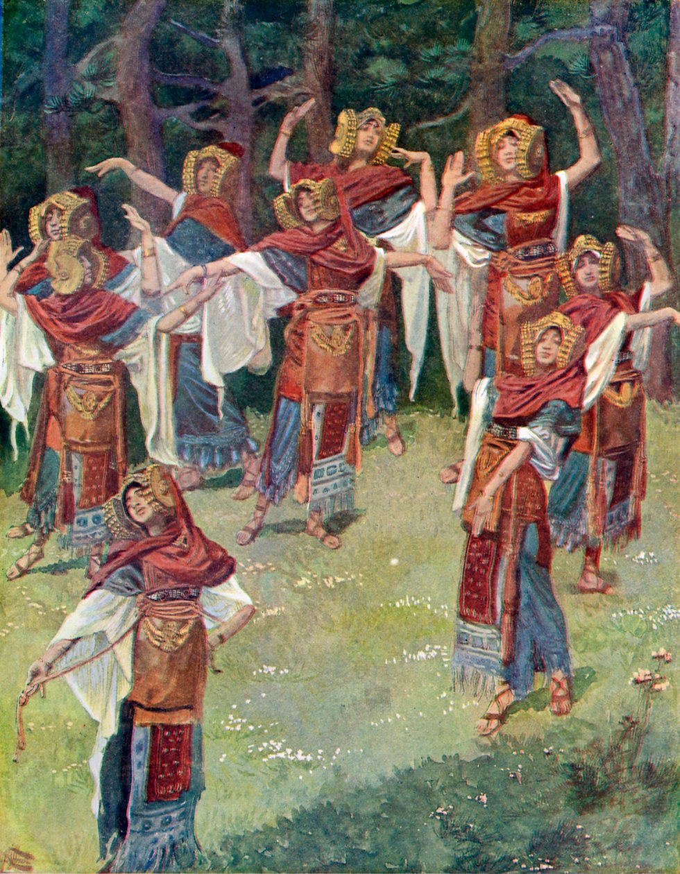 La hija de Jefté y sus compañeras - Biblia de James Jacques Joseph after Tissot