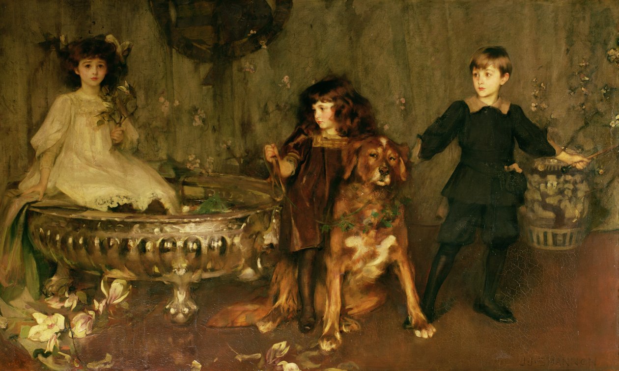 Lord John Manners, Lord Haddon y Lady Marjorie Manners de James Jebusa Shannon