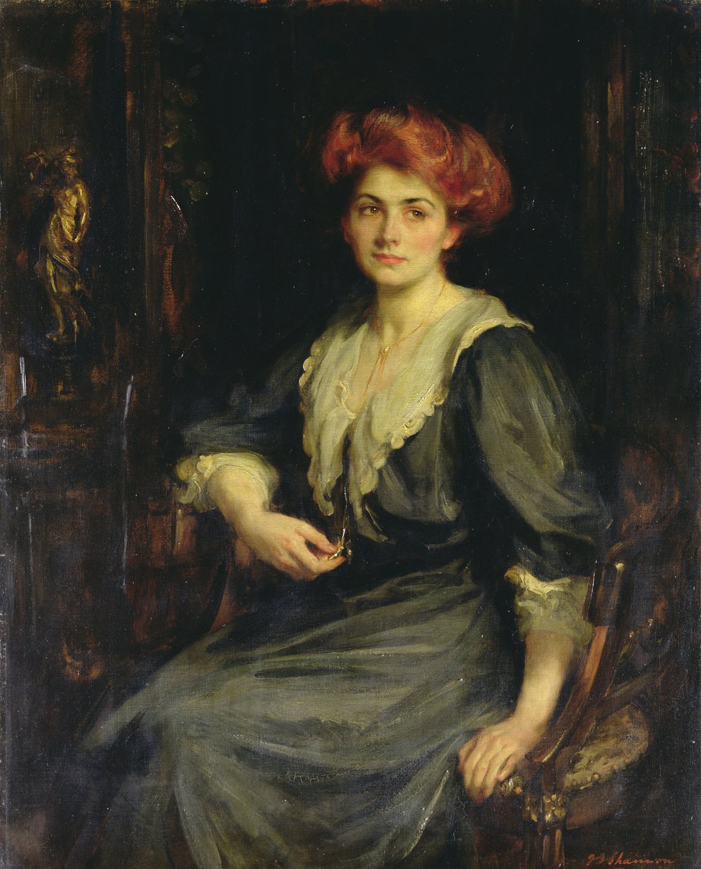 Miss Chloe Preston, c.1909 (óleo sobre lienzo) de James Jebusa Shannon