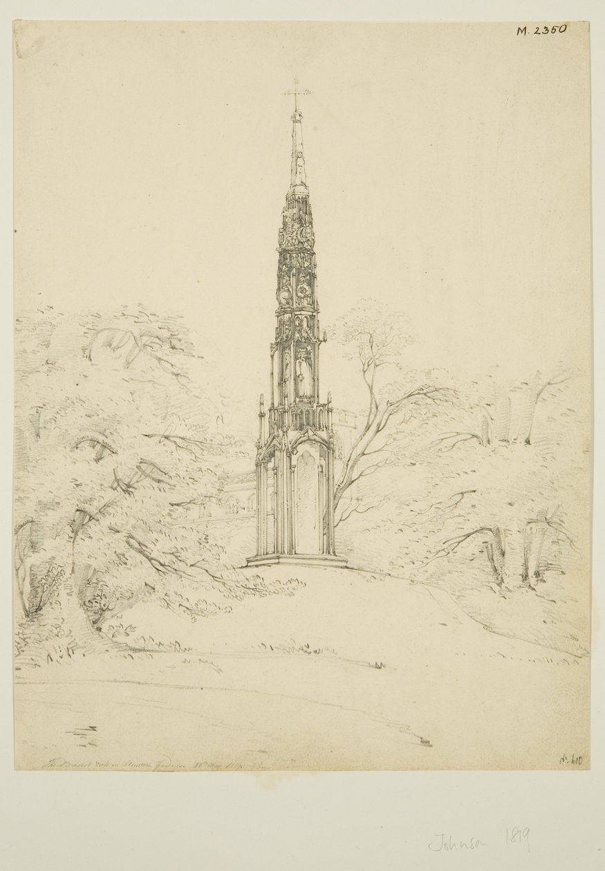 Bristol High Cross en los Jardines de Stourhead, 25 de mayo de 1819 de James Johnson
