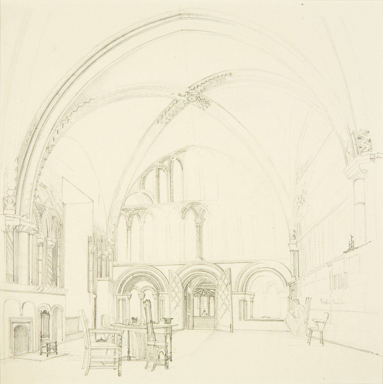 Interior de la Sala Capitular de la Catedral de Bristol de James Johnson