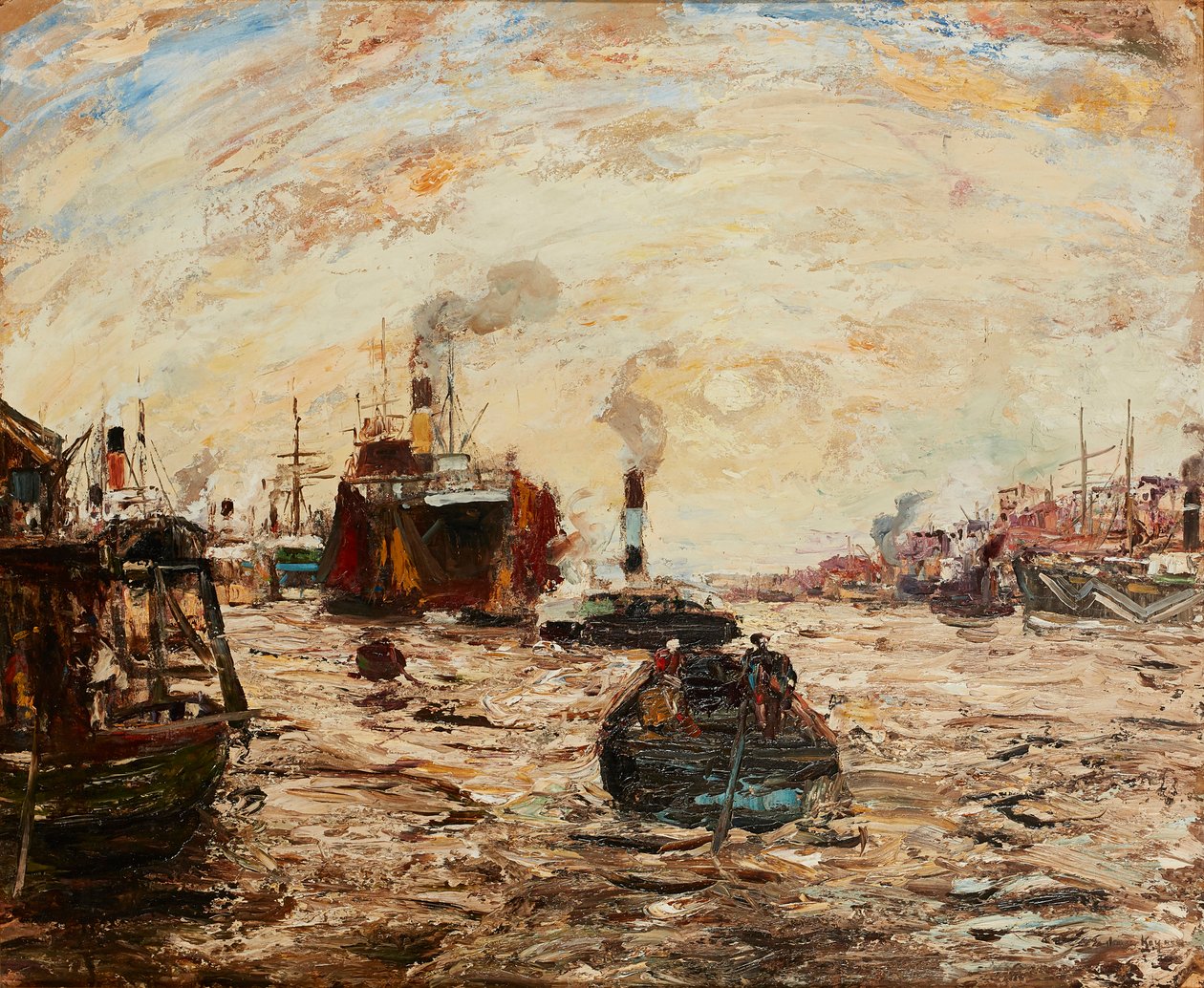 El sol del oeste, río Clyde de James Kay