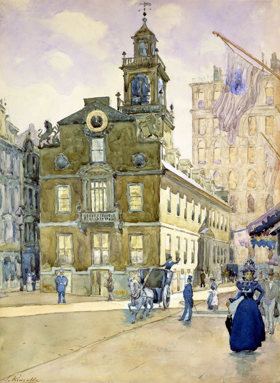 La Casa del Estado desde Park Street, Boston de James Kinsella