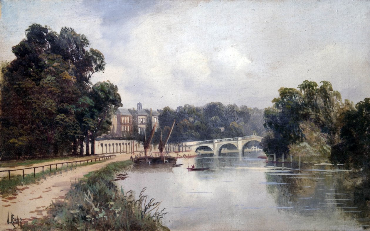 Cholmondeley Walk, mirando hacia el puente de Richmond de James Lewis