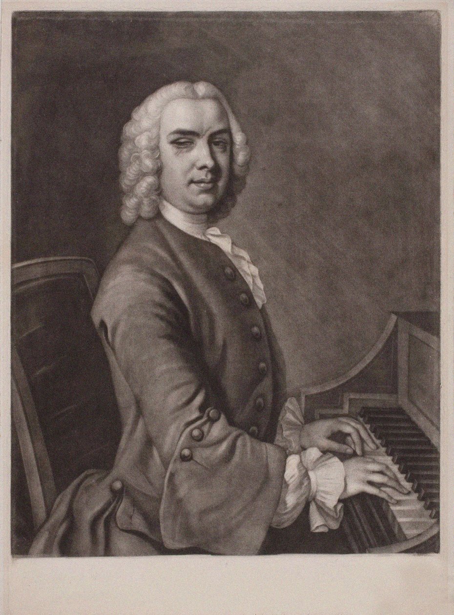 Retrato del organista y compositor John Stanley 1712-1786 de James MacArdell