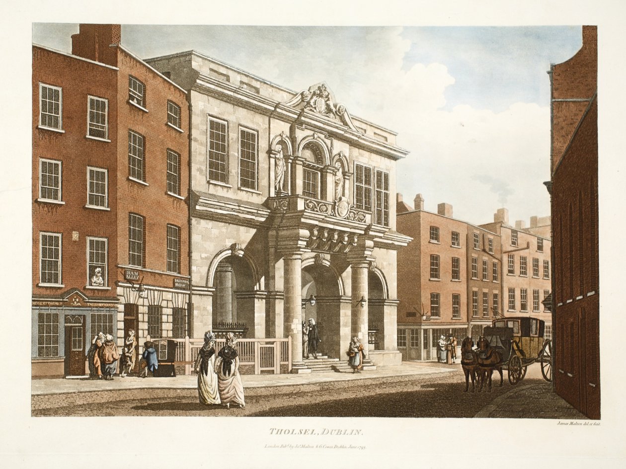 Tholsel, Dublín, 1798 de James Malton