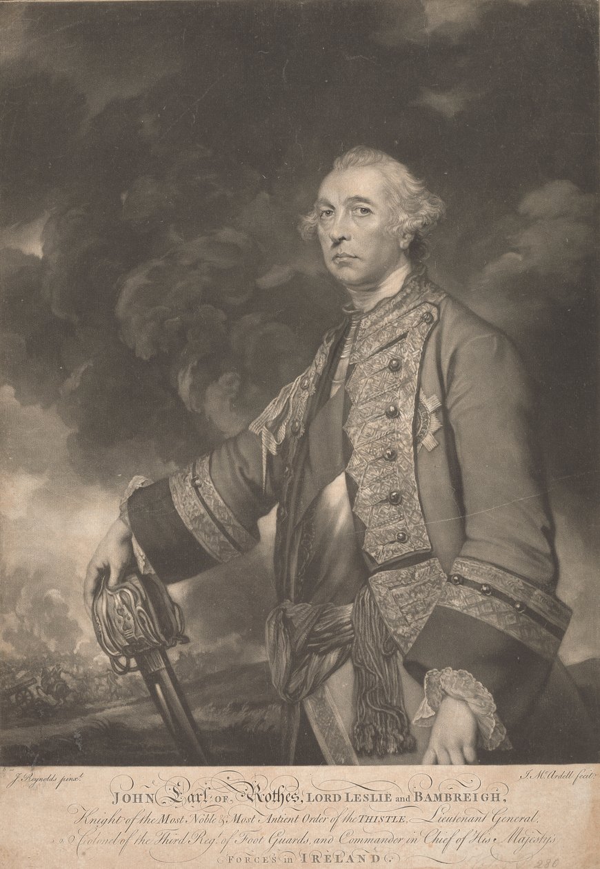 General John Leslie, X Conde de Rothes de James McArdell