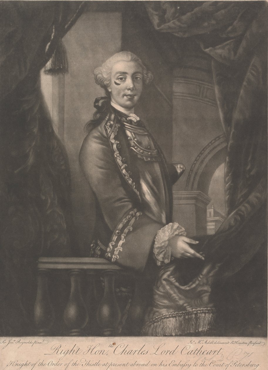 Teniente General Charles Schaw Cathart, 9º Conde Cathcart de James McArdell