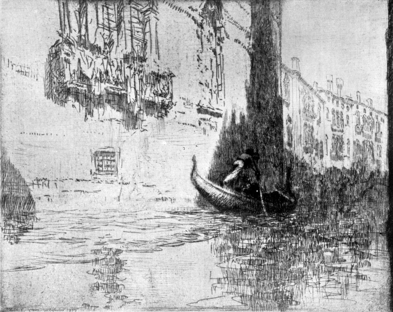 La góndola que pasa, 1926 de James McBey