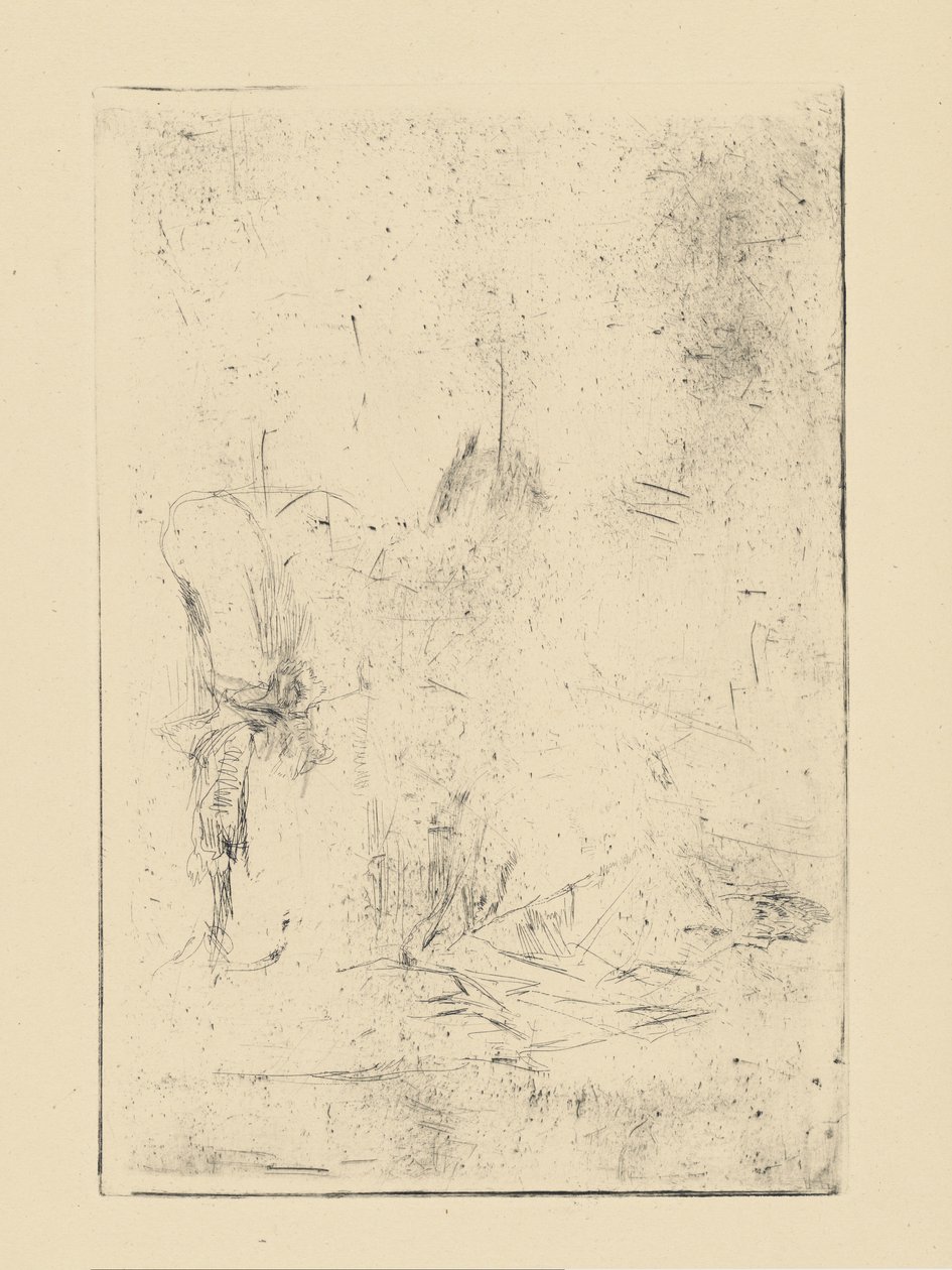 [76] Impresiones de planchas canceladas de Whistler - [Figura sentada]. de James Abbott McNeill Whistler
