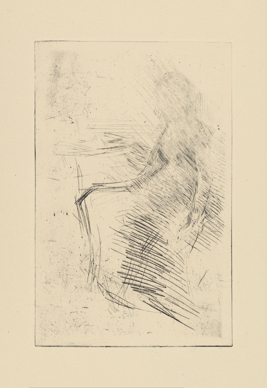 [76] Impresiones de planchas canceladas de Whistler - The Desk. de James Abbott McNeill Whistler
