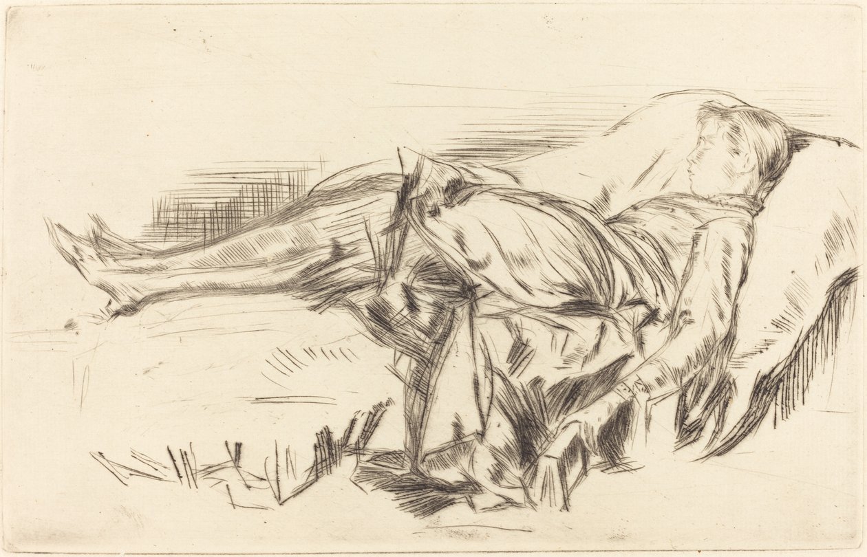 Un niño en un sofá, No.2 de James Abbott McNeill Whistler